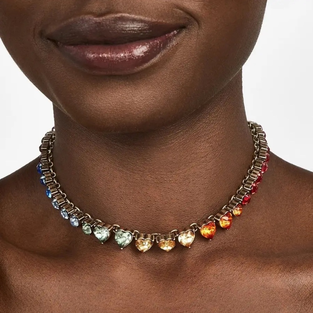 Baublebar Rainbow Heart Gradient Choker